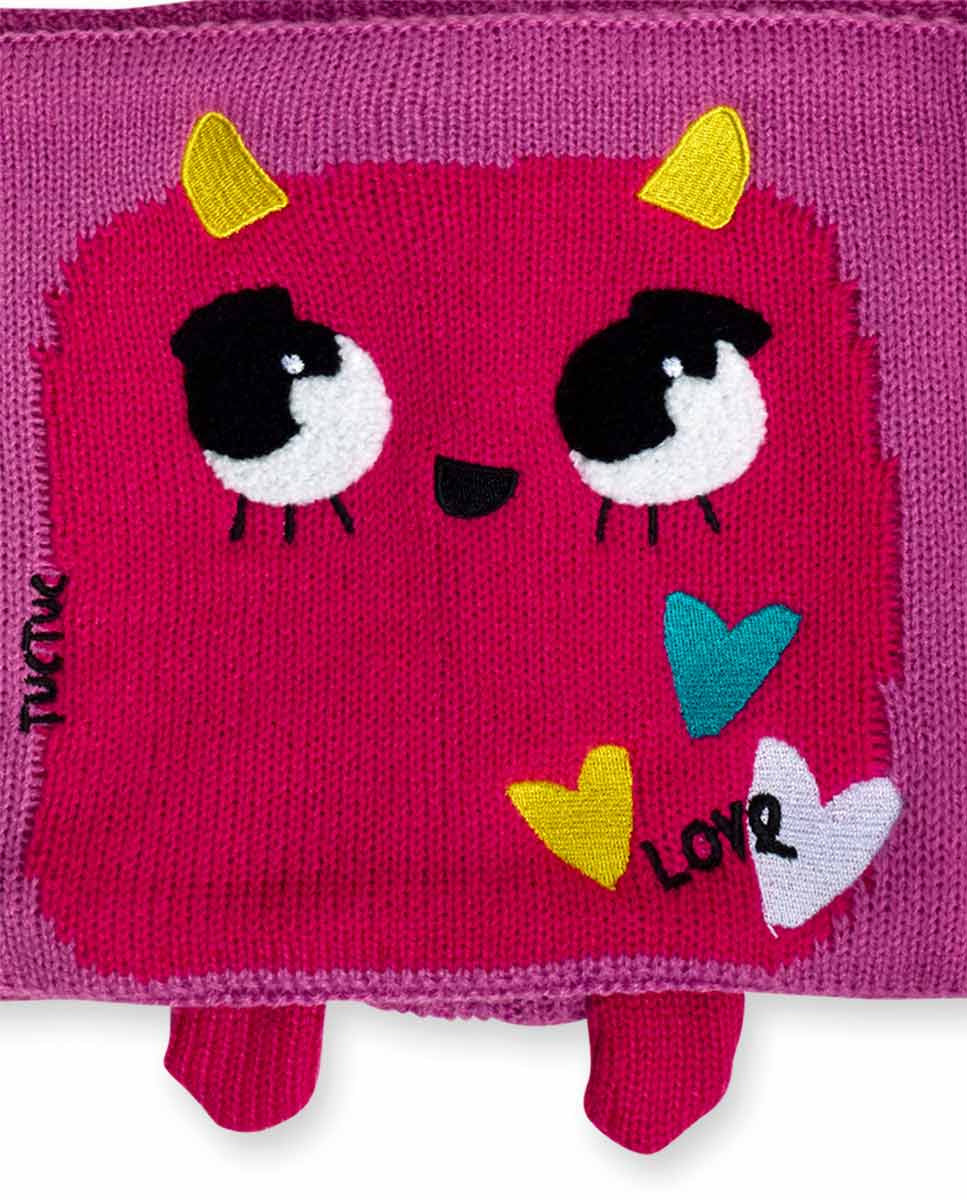 Gorro y cuello tricot rosa niña Big Hugs
