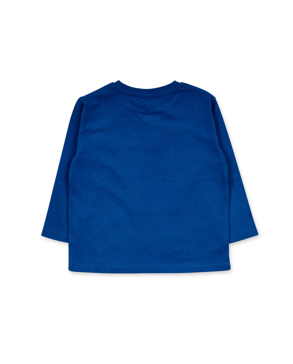 Camiseta punto azul de niño Road to Adventure