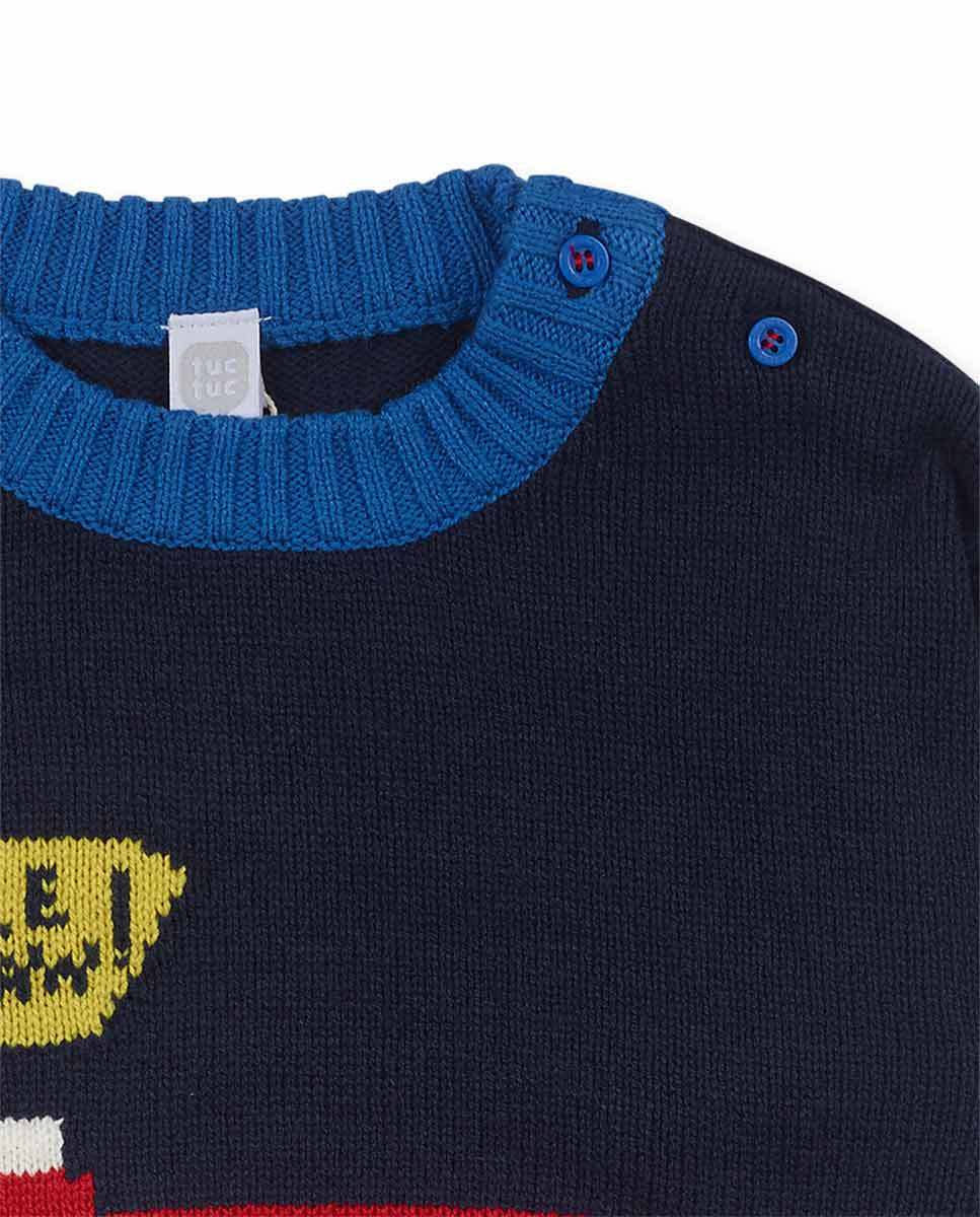 Jersey tricot azul niño Road to Adventure