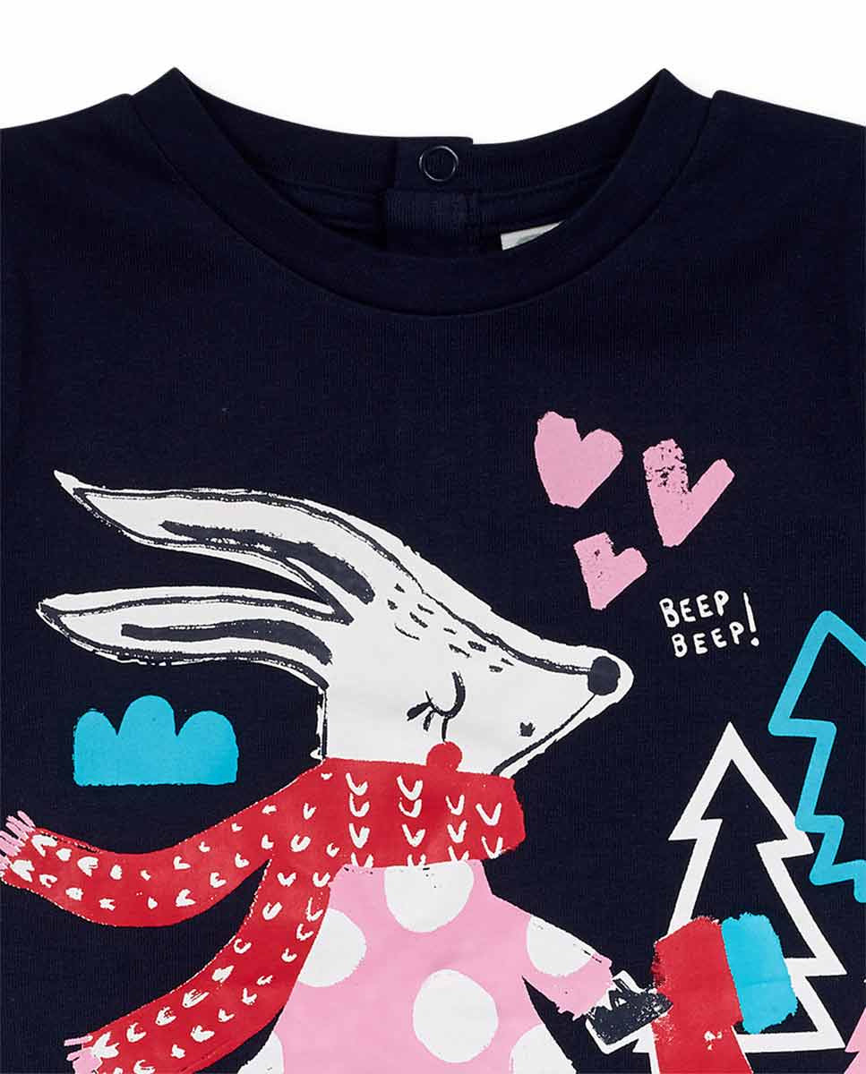 Camiseta punto azul niña Road to Adventure