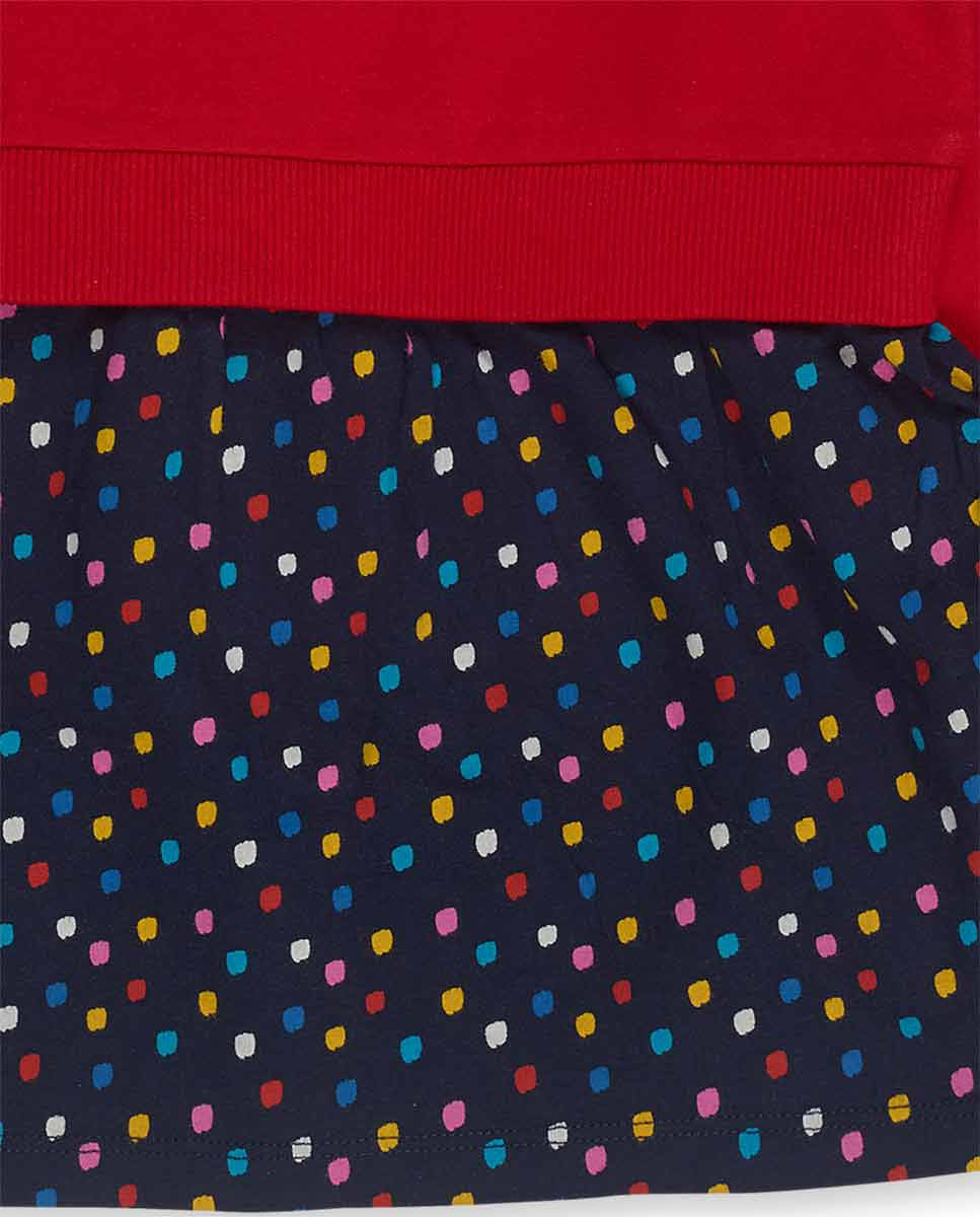 Vestido felpa rojo niña Road to Adventure