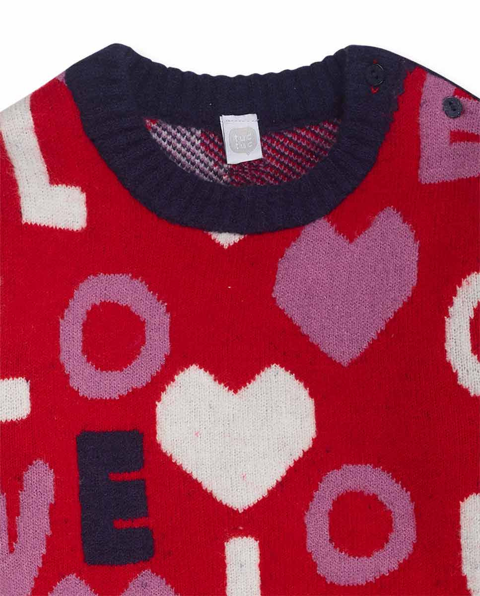 Vestido tricot rojo niña Road to Adventure