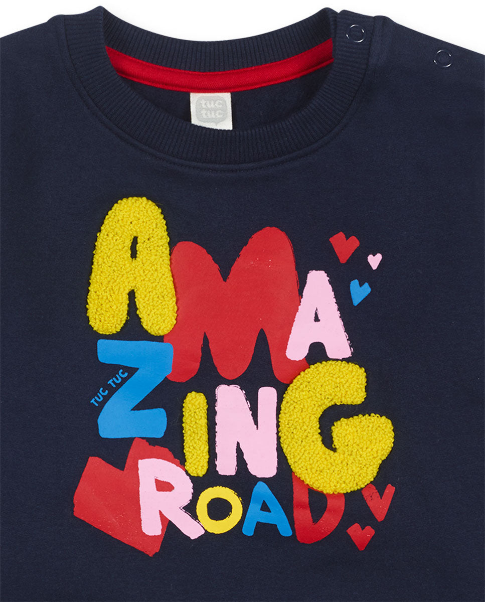 Conjunto felpa azul niña Road to Adventure