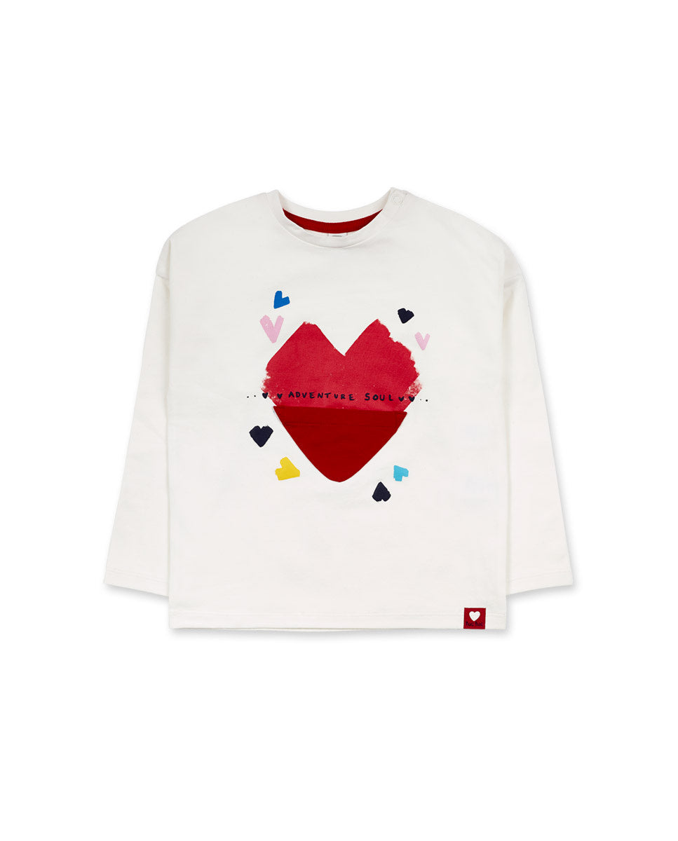 Camiseta punto blanco niña Road to Adventure