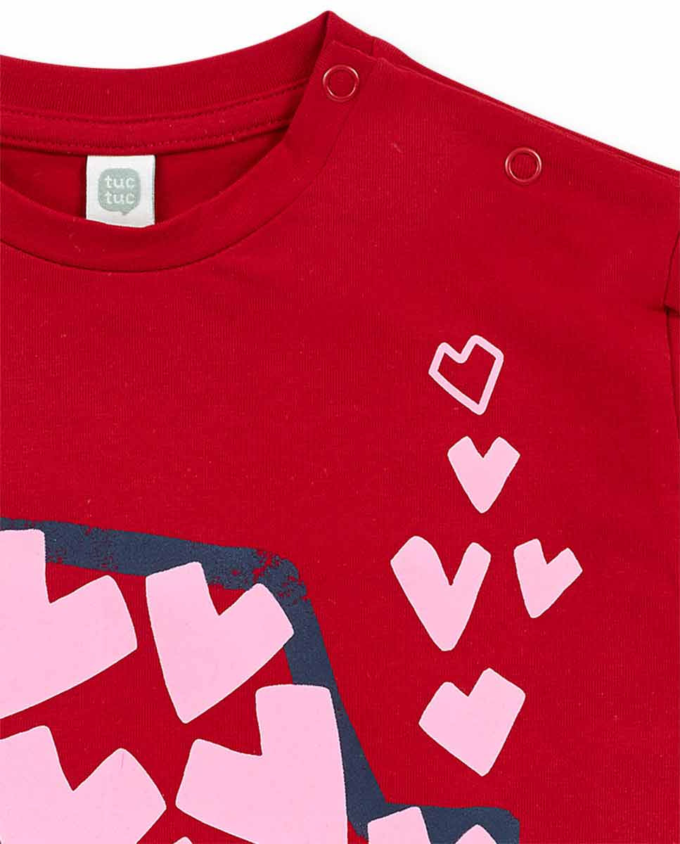 Camiseta punto rojo niña Road to Adventure