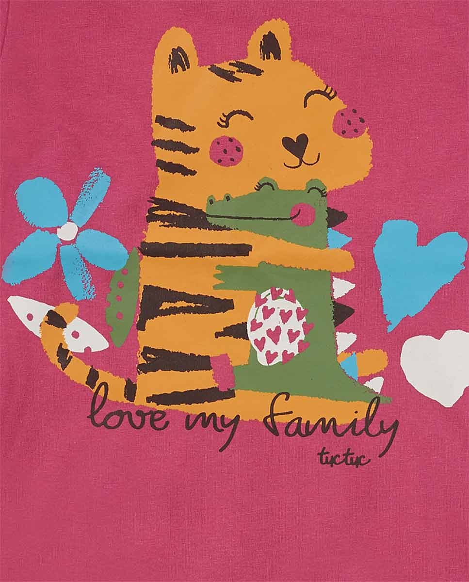 Camiseta punto rosa niña My Troop