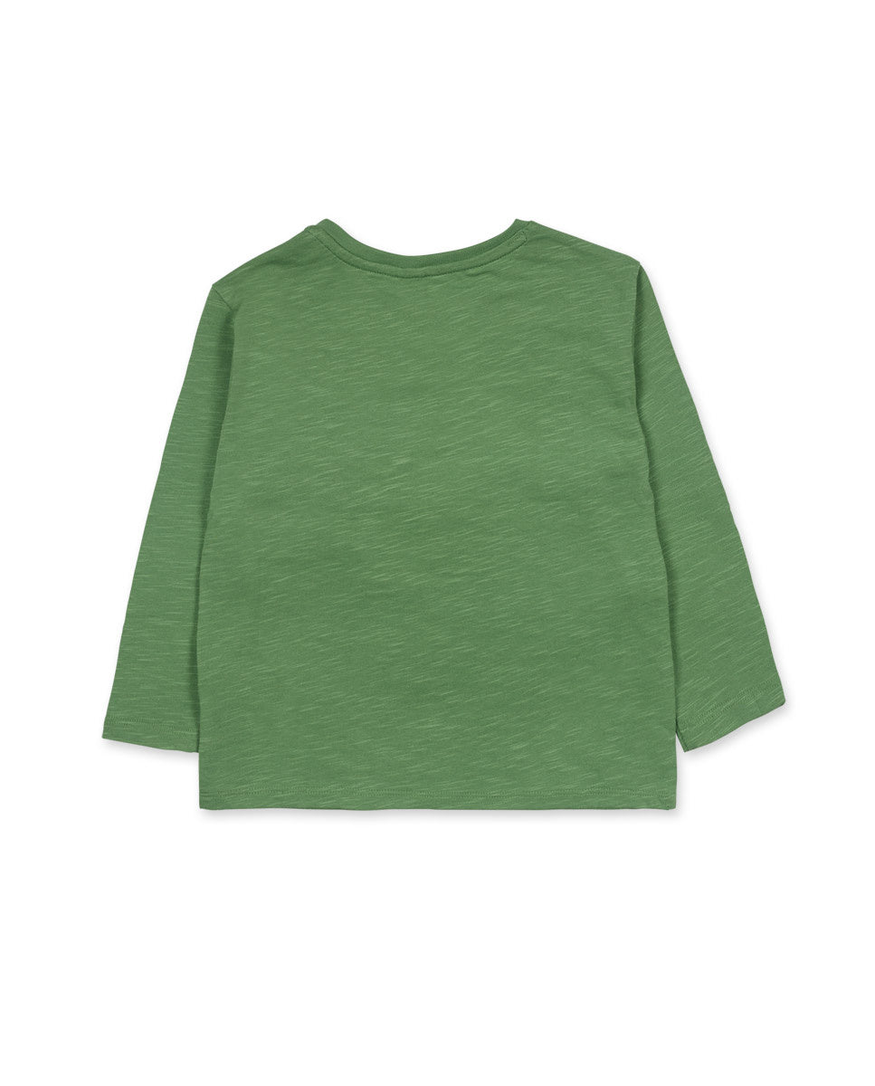 Camiseta punto verde de niño My Troop