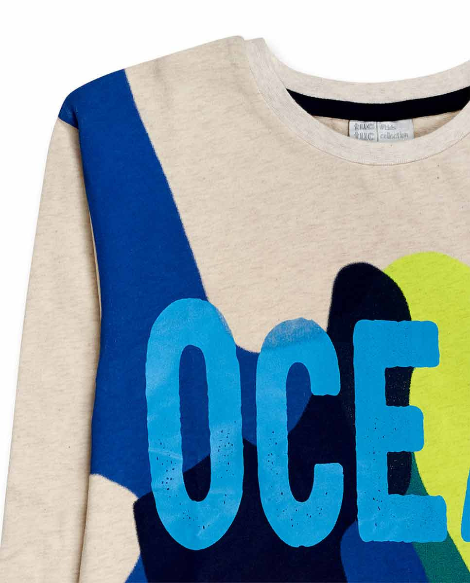 Camiseta punto gris niño Ocean Mistery