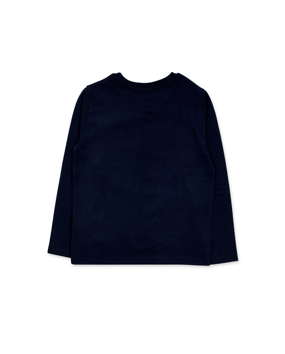 Camiseta punto azul brillante niño Ocean Mistery