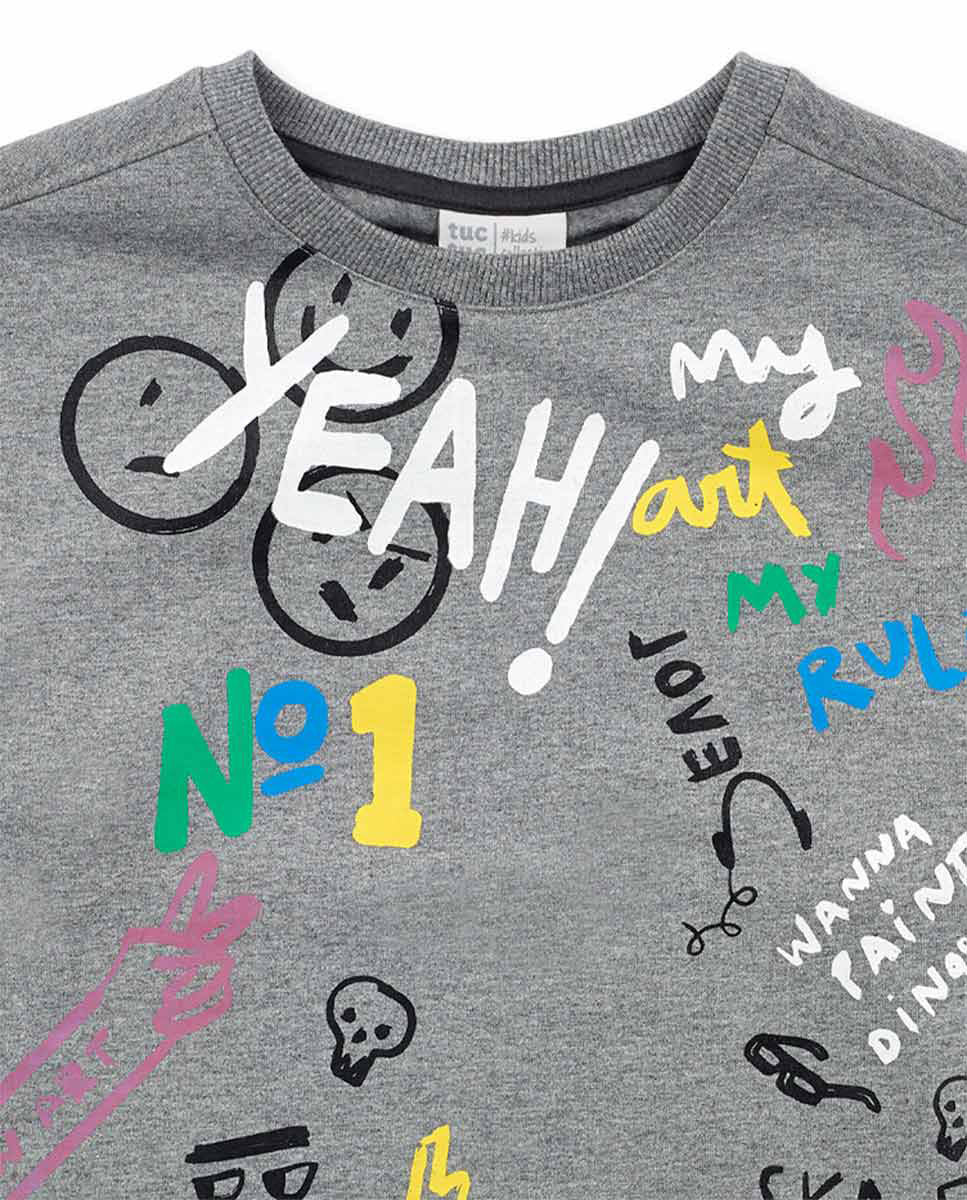 Sudadera felpa gris niño The New Artists