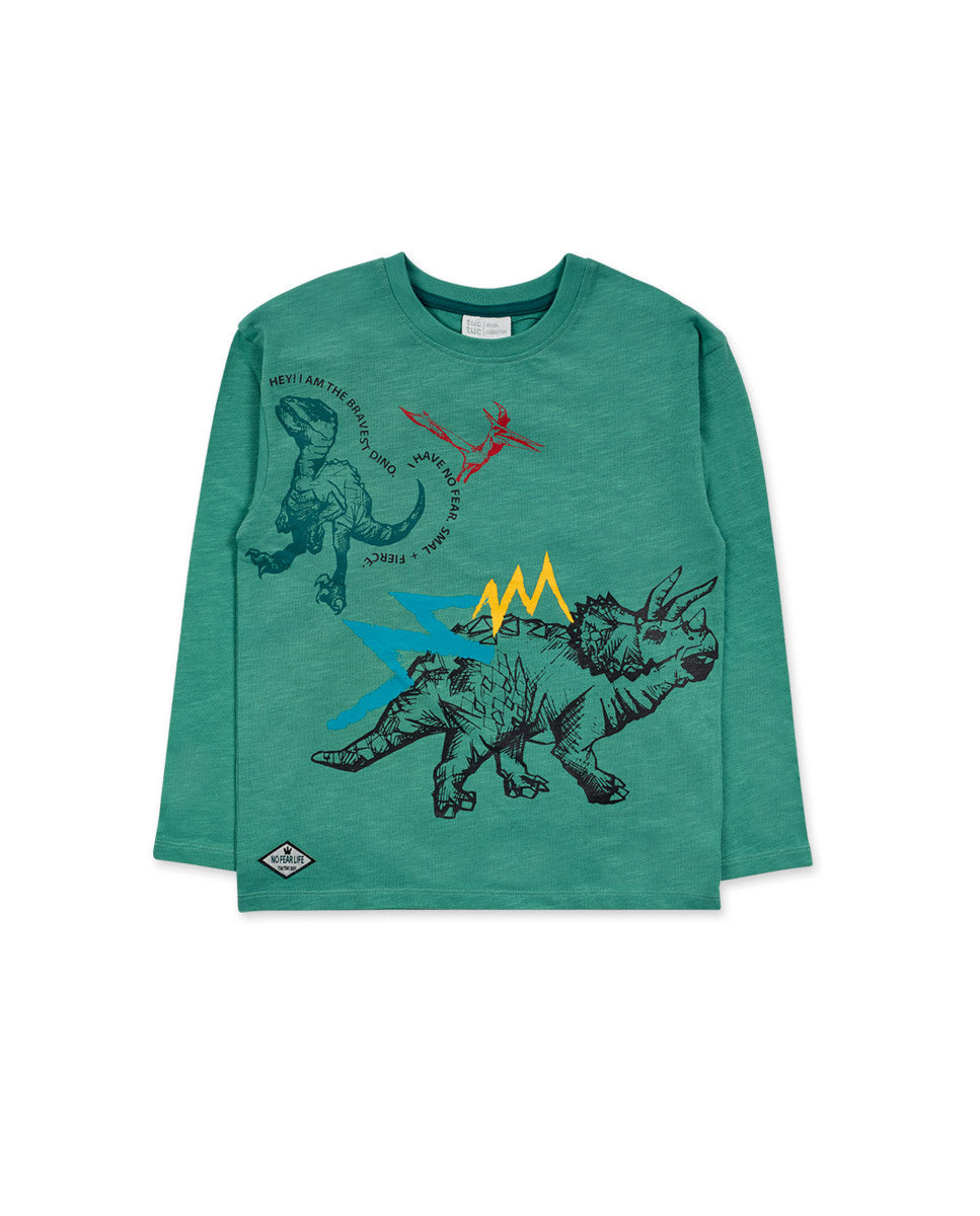 Camiseta punto verde niño New Era