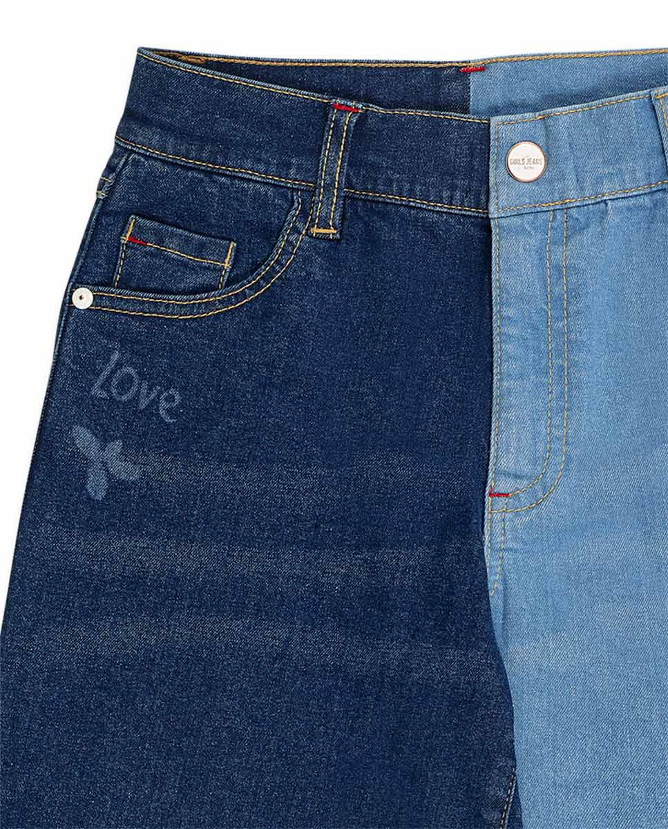 Pantalón denim azul niña Natural Planet