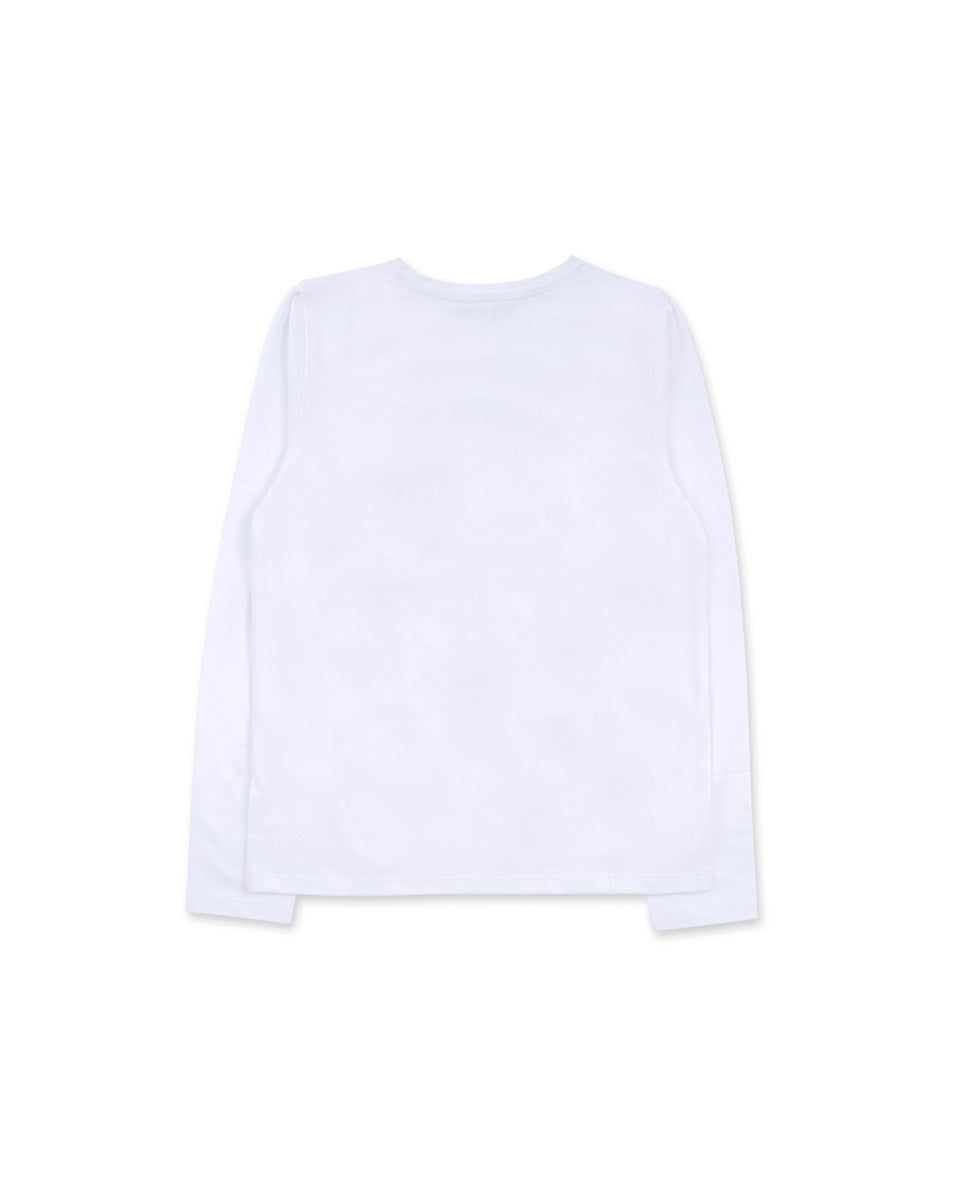 Camiseta punto blanco niña K-Pop