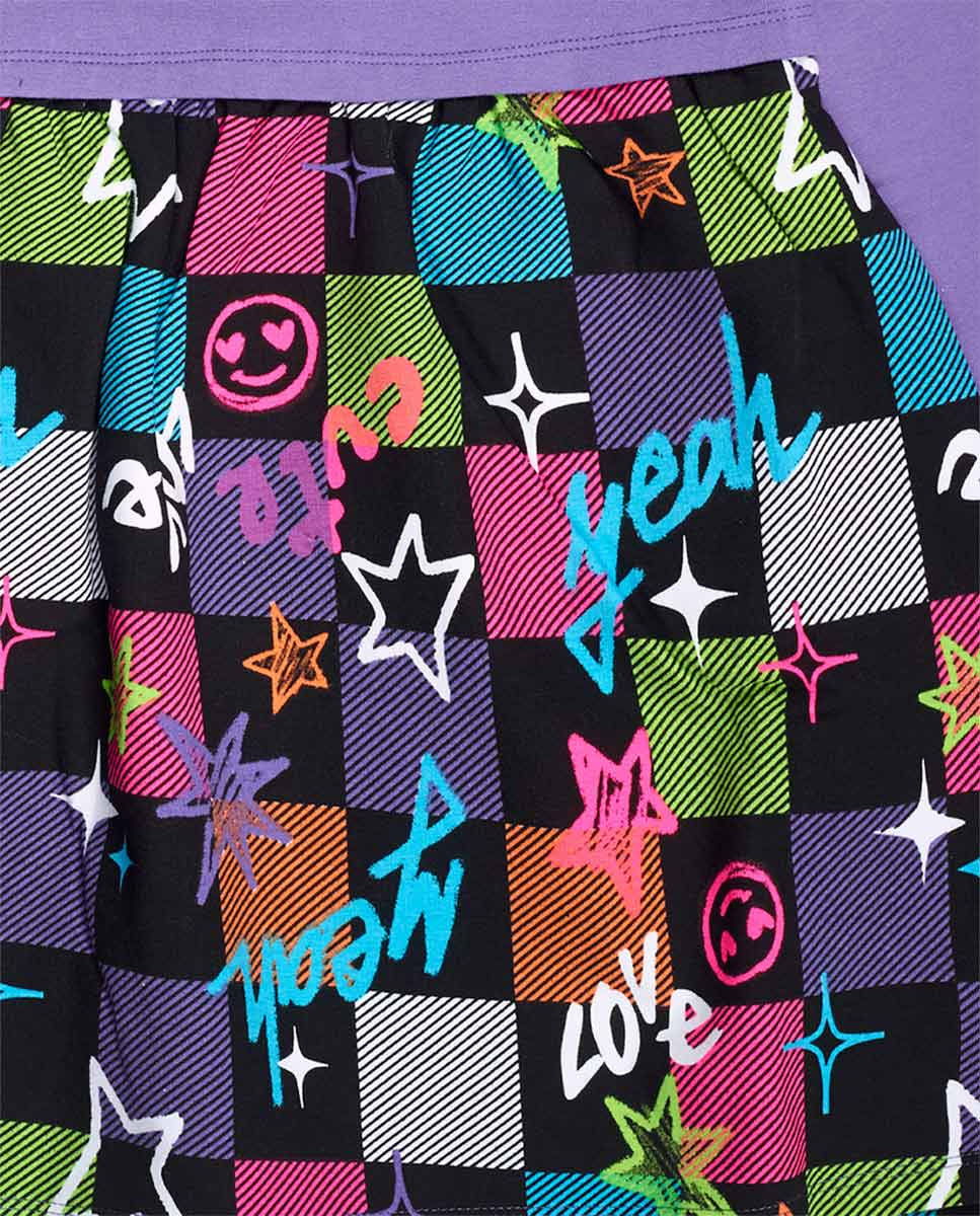 Vestido punto lila niña K-Pop