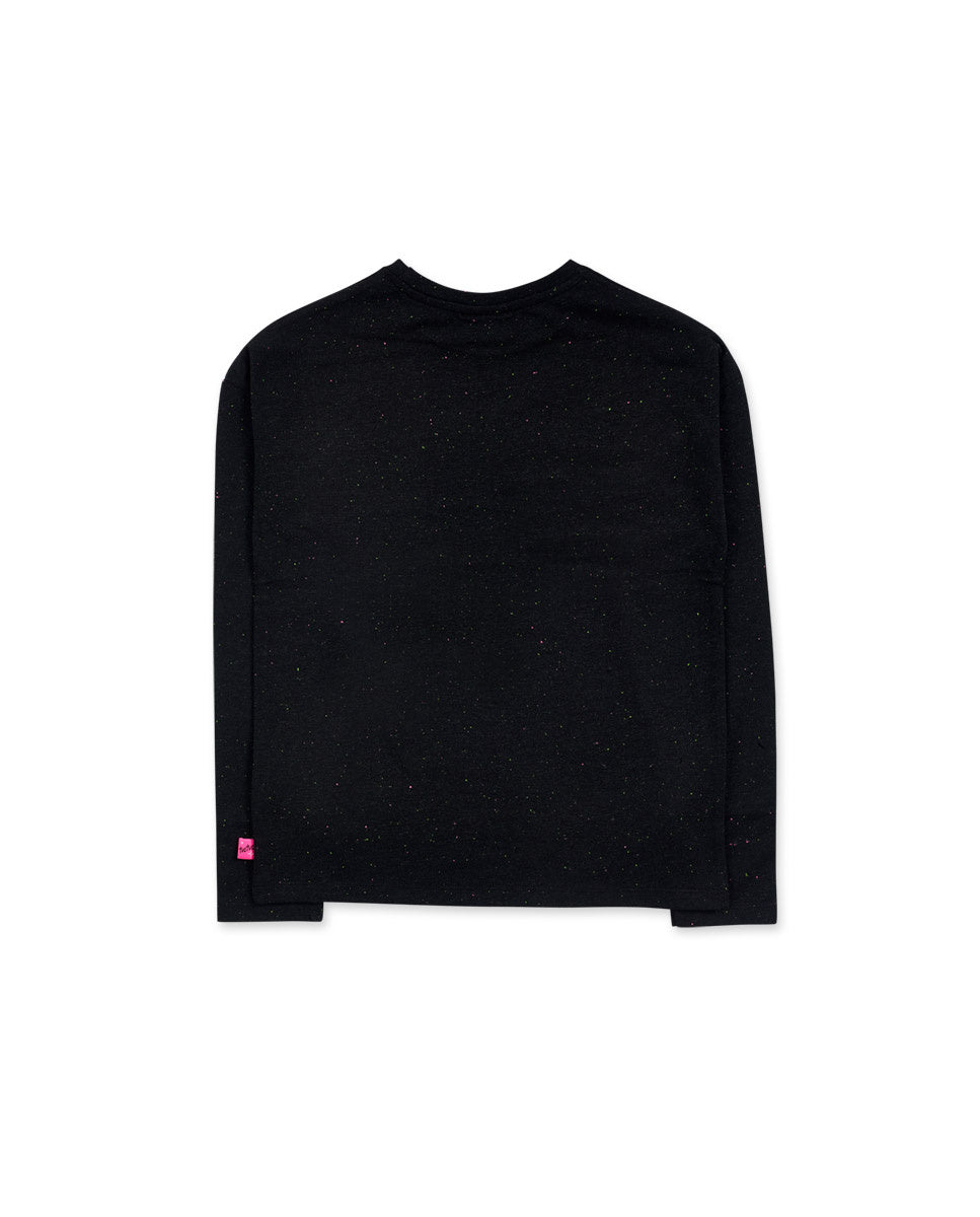 Camiseta punto negro niña K-Pop