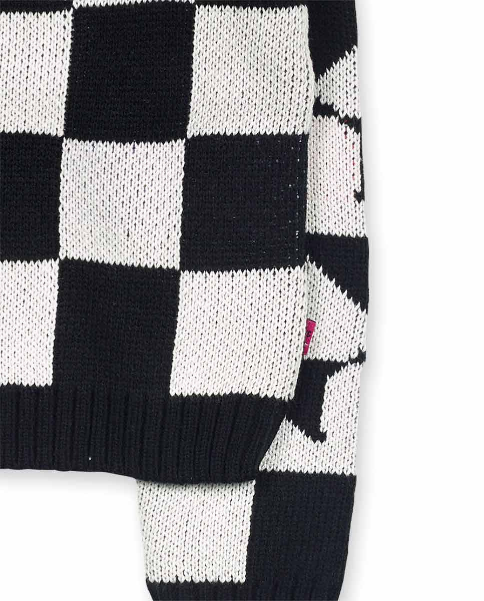 Jersey tricot cuadros niña K-Pop