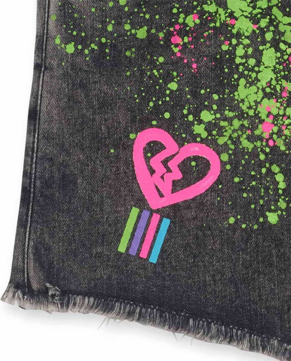 Falda denim gris niña K-Pop