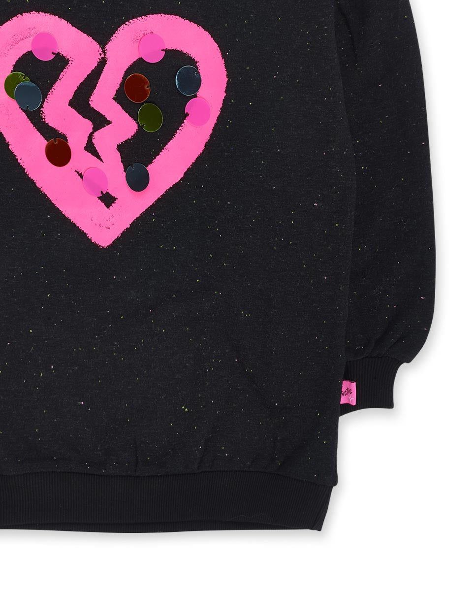 Sudadera felpa negro niña K-Pop