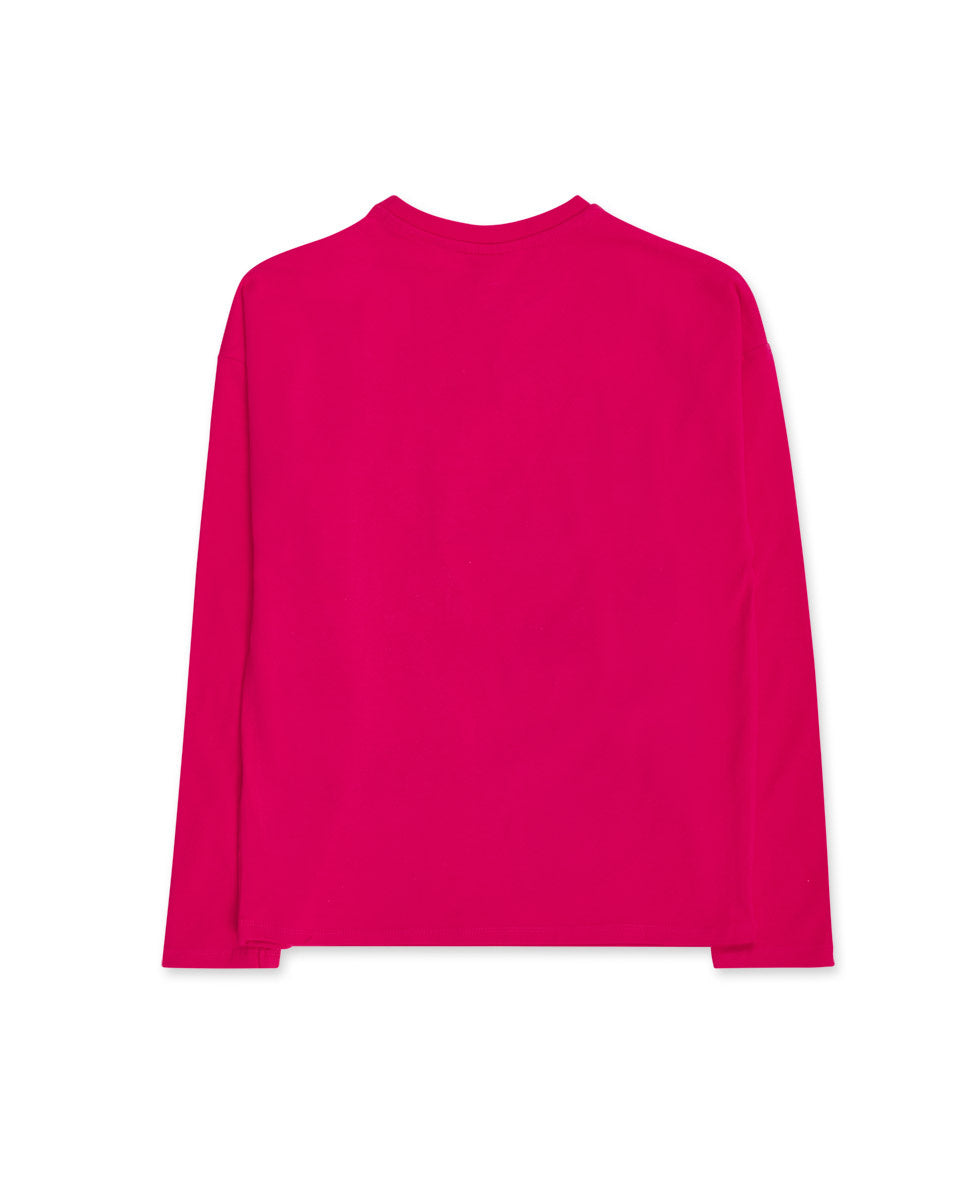 Camiseta punto rosa niña Wild Flower
