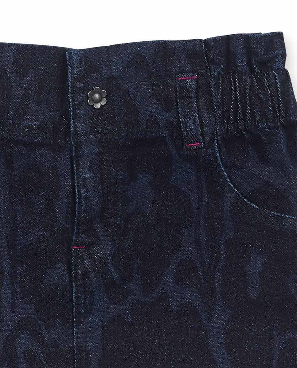Falda denim azul niña Wild Flower
