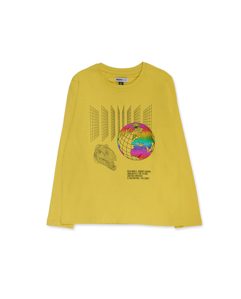 Camiseta punto amarillo niño Alterverse