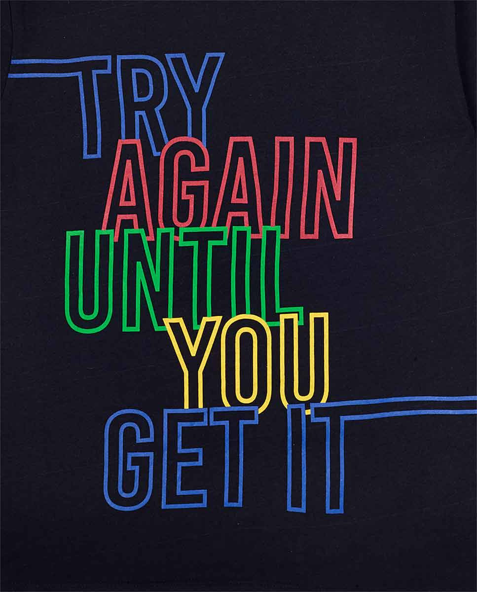 Camiseta punto negra niño Another Challenge