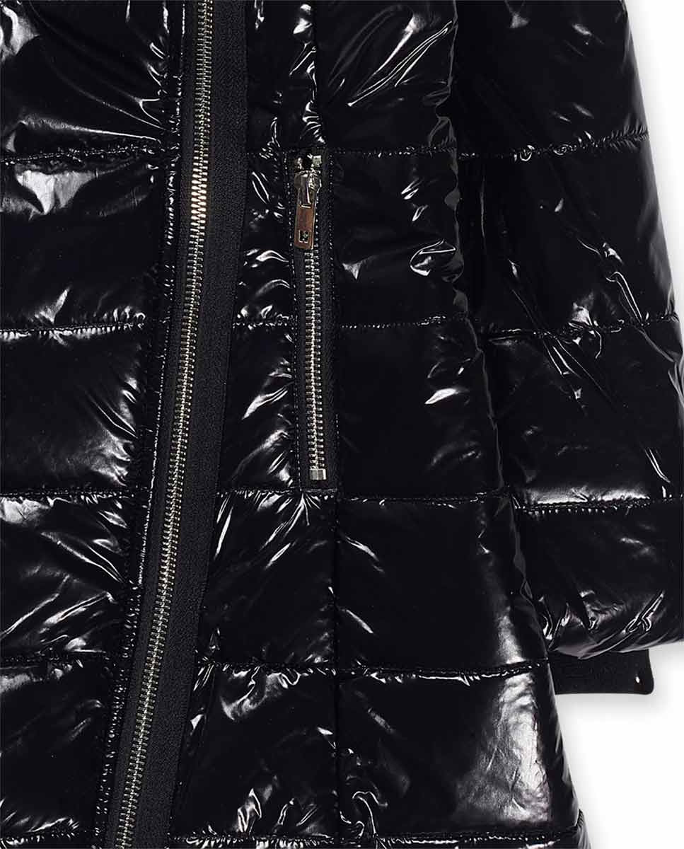 Abrigo plana negro niña Dark Romance