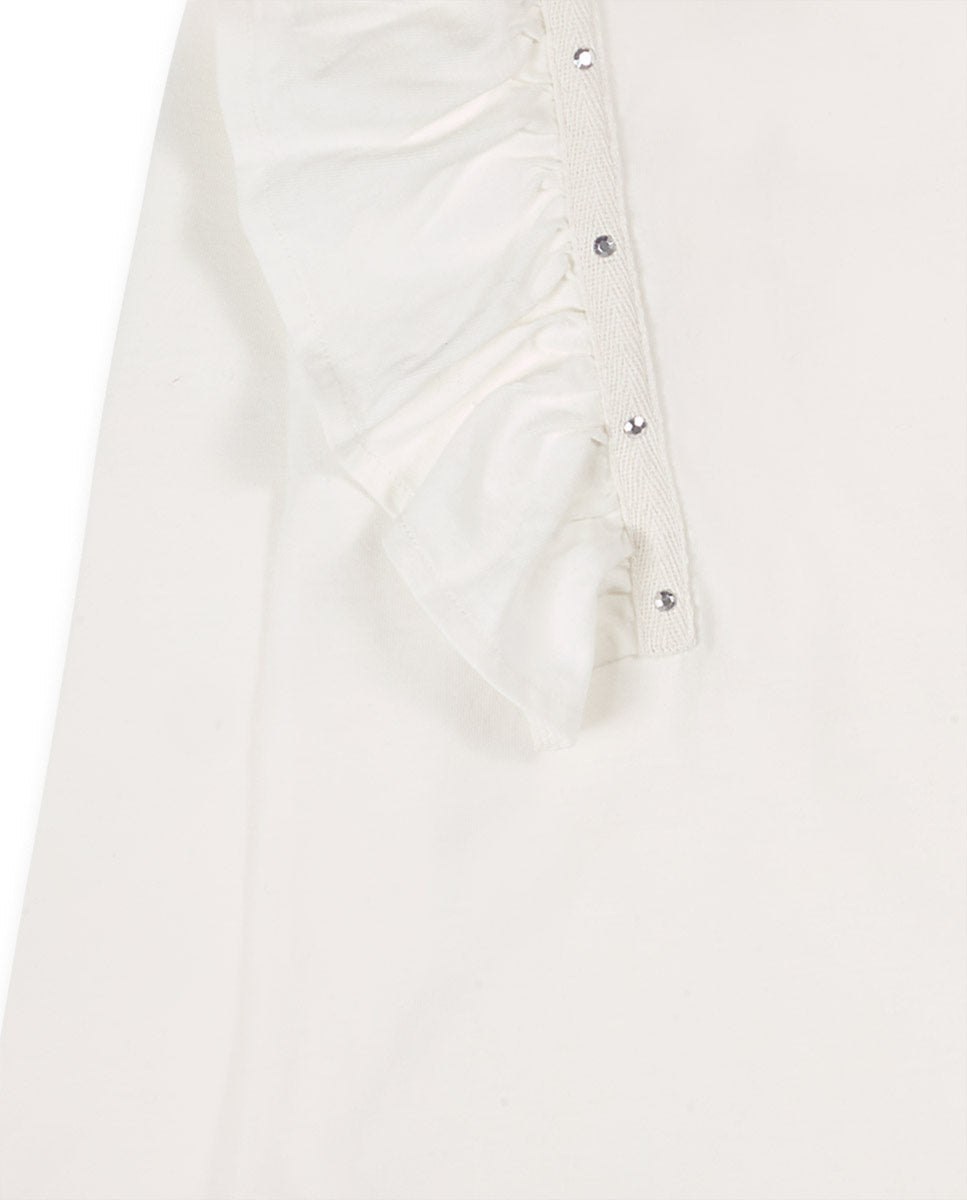 Camiseta punto blanca niña Dark Romanc