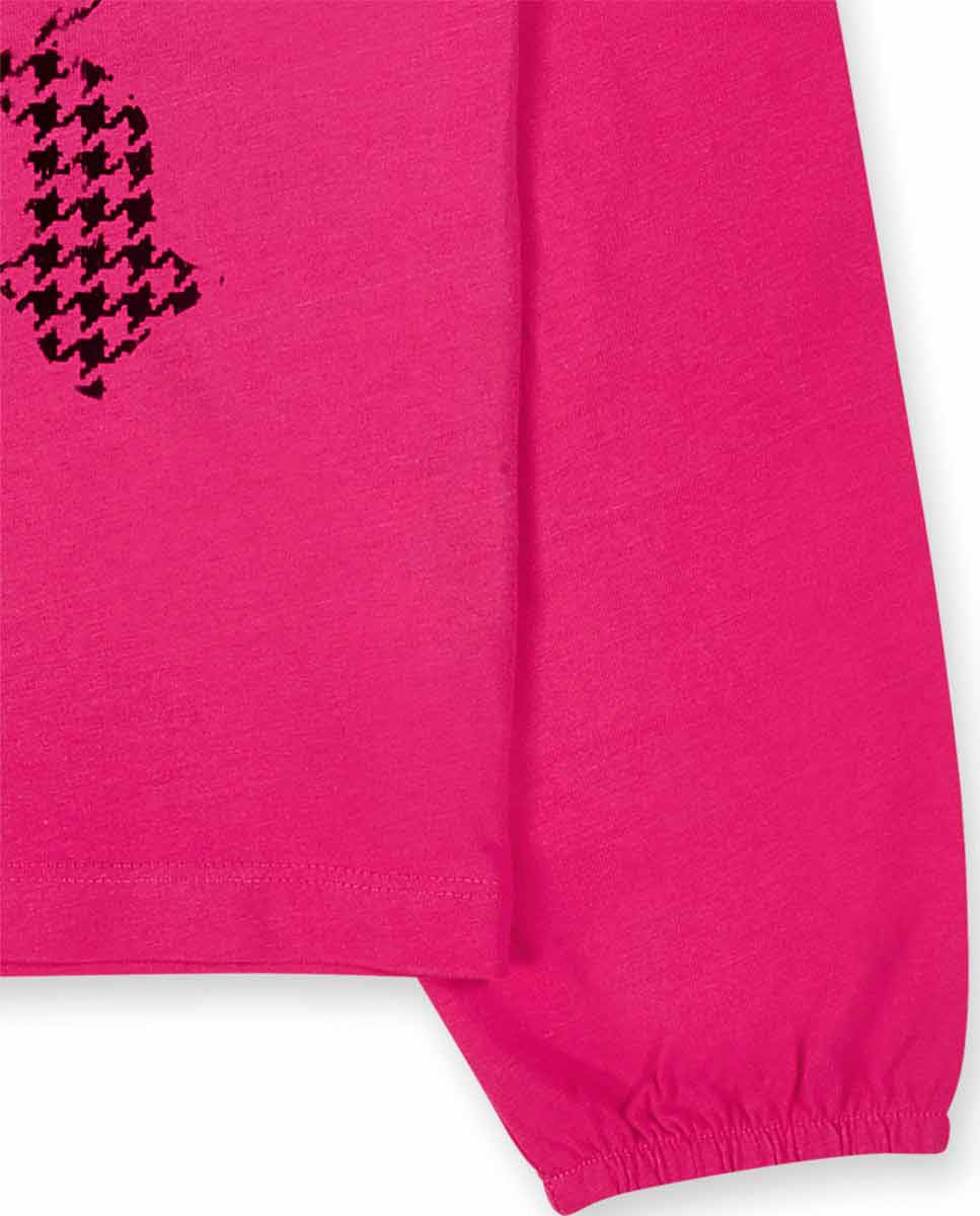 Camiseta punto rosa niña Dark Romance