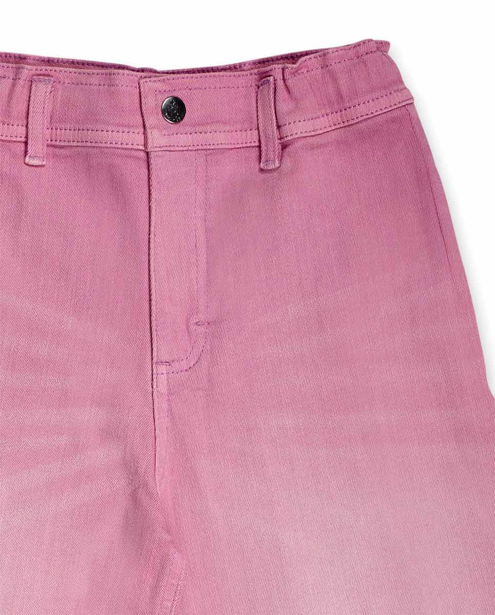 Pantalón Wide-Leg plana rosa niña Digital Dreamer