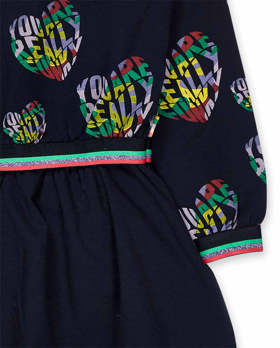 Vestido punto azul niña Funky Mood
