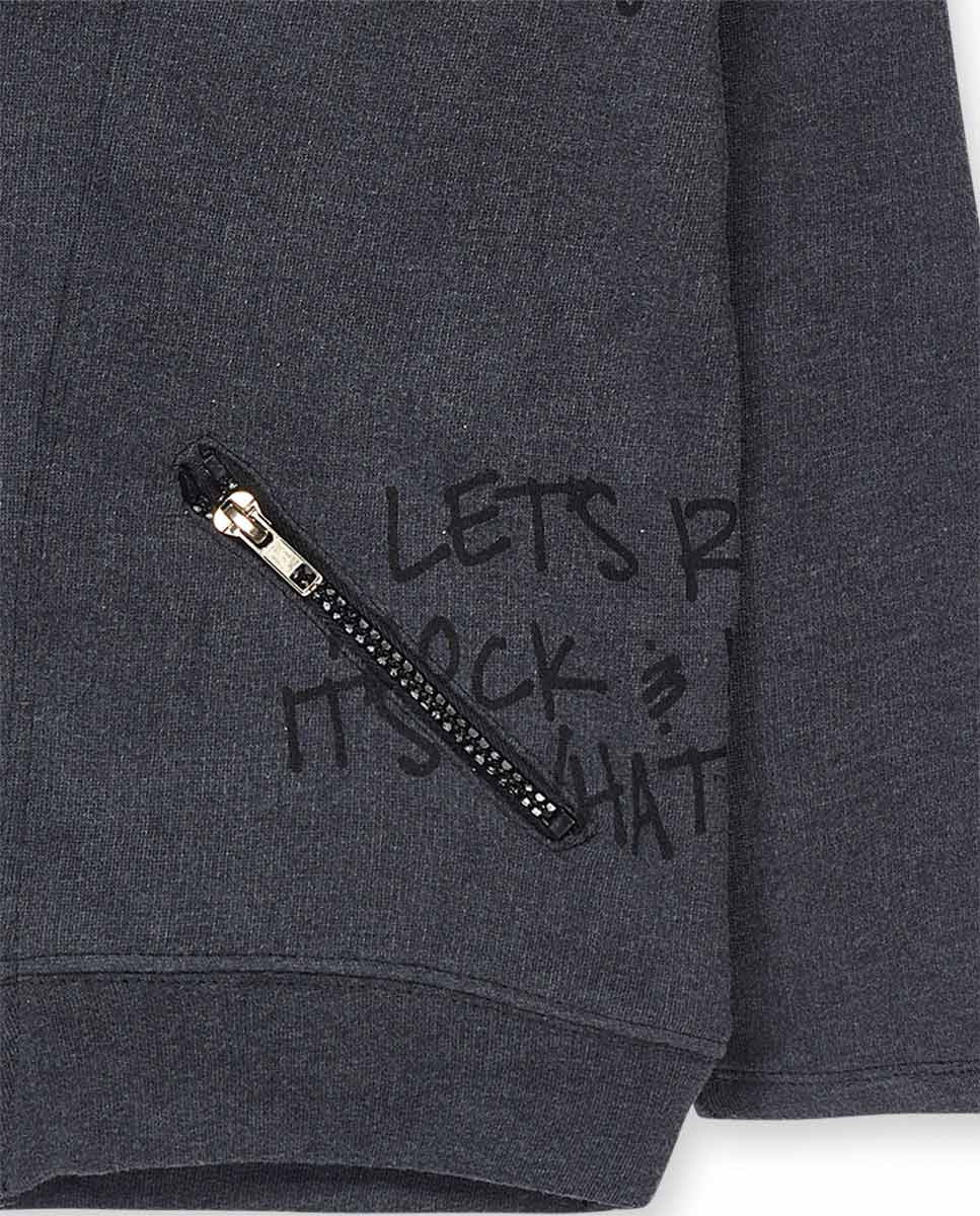 Sudadera negra niño Let's Rock Together