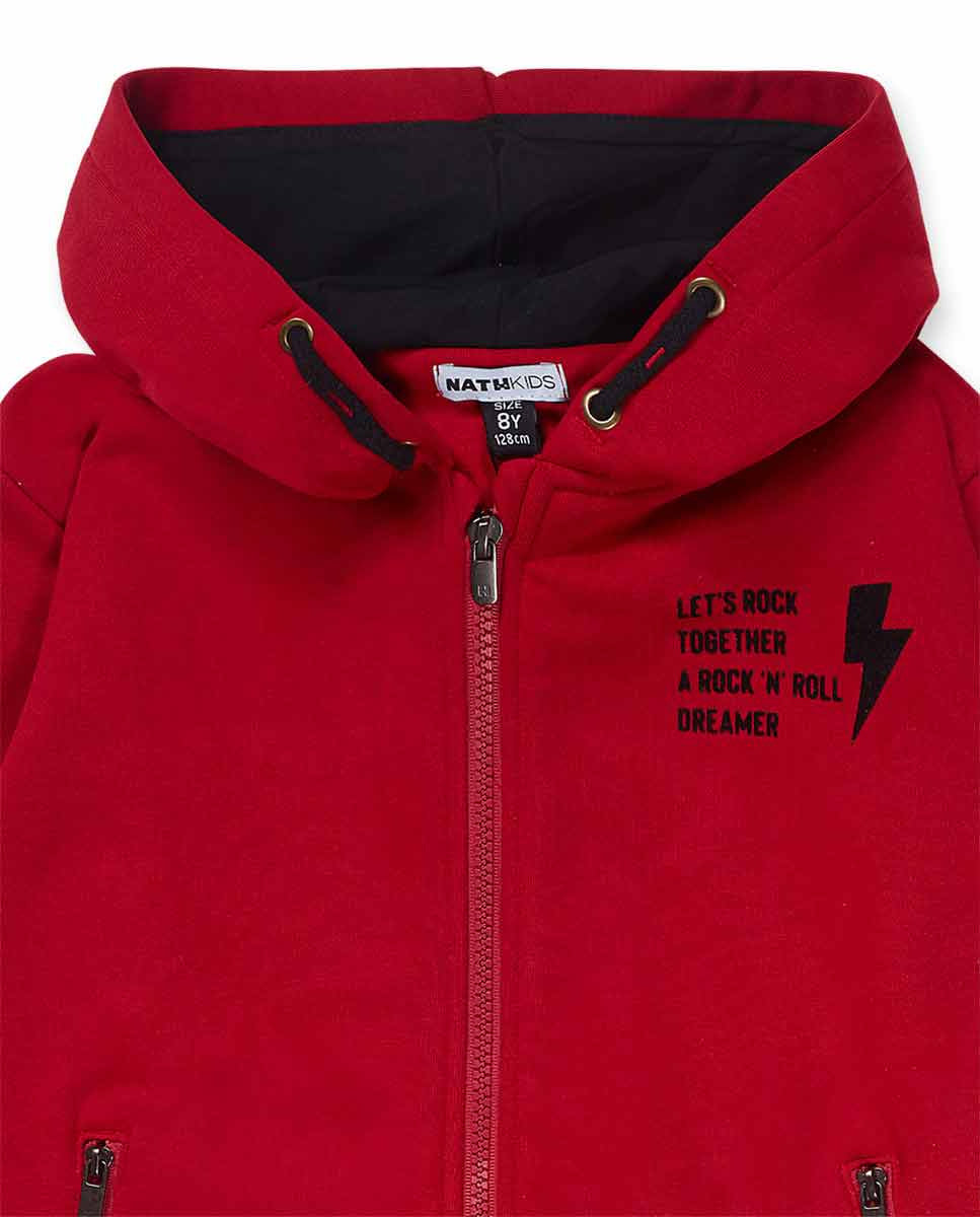 Chaqueta punto rojo niño Let's Rock Together