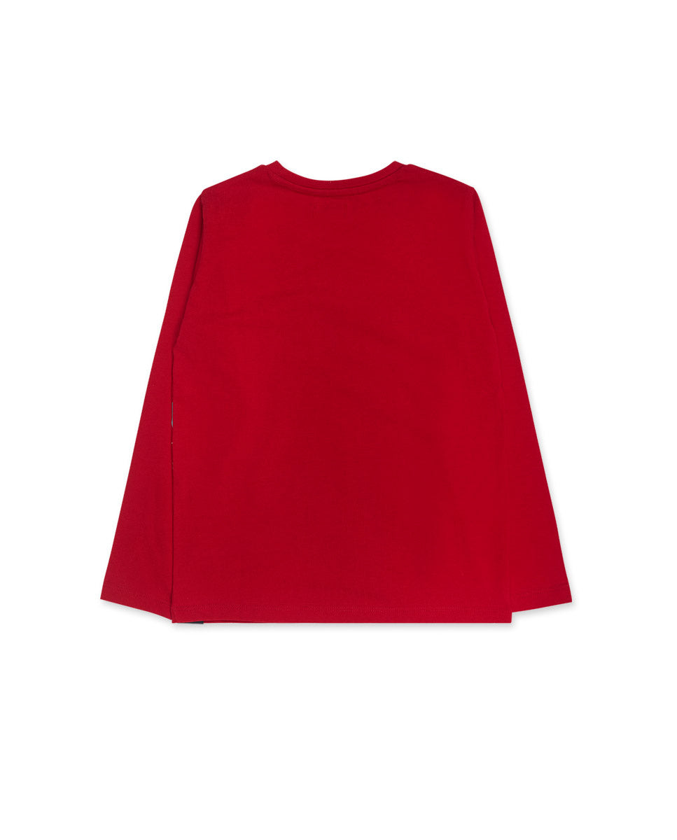 Camiseta punto rojo niño Let's Rock Together