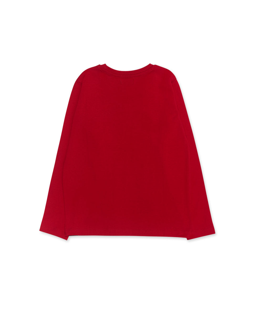 Camiseta punto rojo de niño Let's Rock Together
