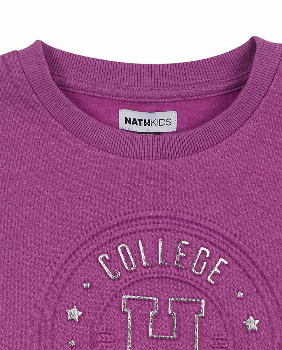 Sudadera punto lila niña Love to Learn