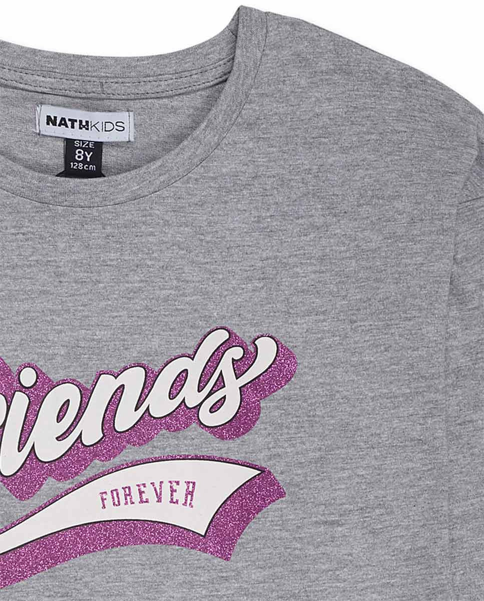 Camiseta punto gris niña Love to Learn