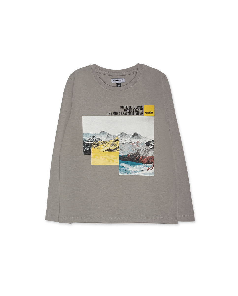Camiseta punto gris niño New Horizons