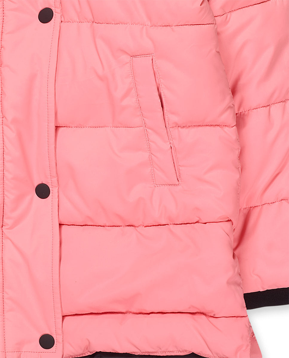 Parka plana rosa niña No Rules