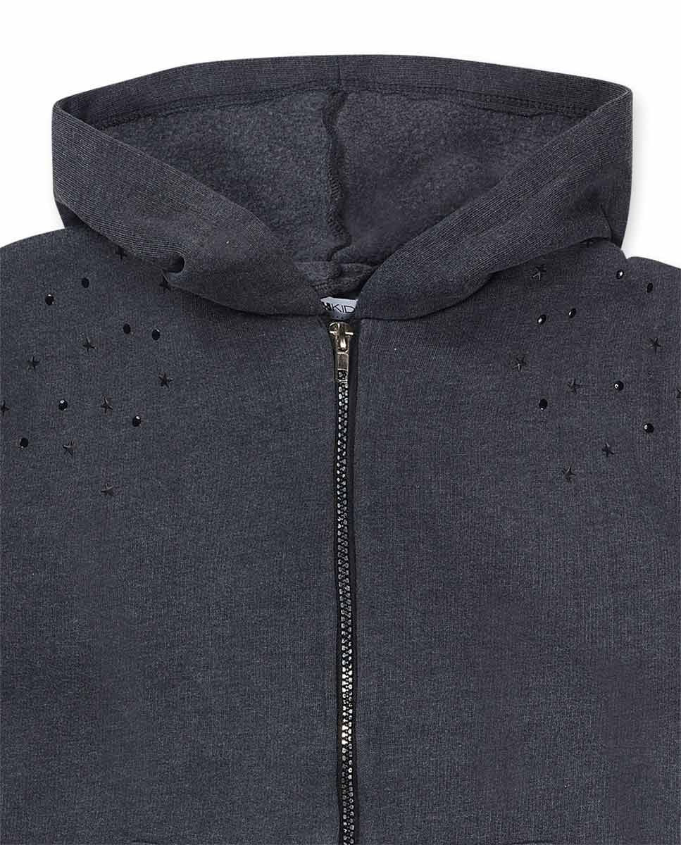 Sudadera punto gris niña No Rules