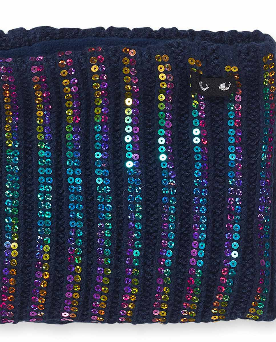 Gorro y bufanda punto azul niña Nocturne