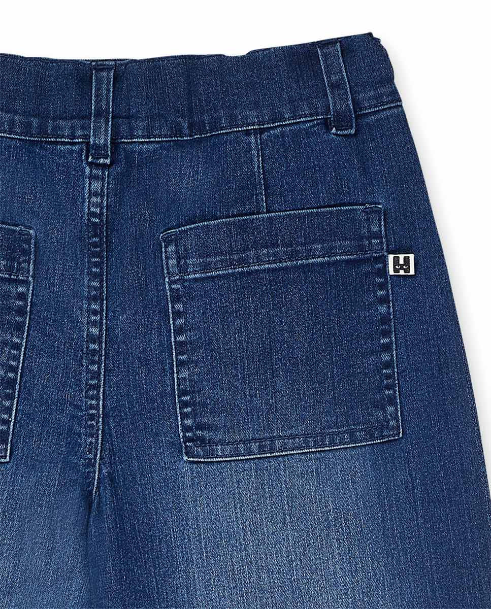 Pantalón plana azul niña Nocturne