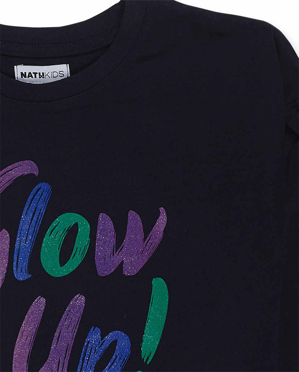 Camiseta punto azul niña Nocturne