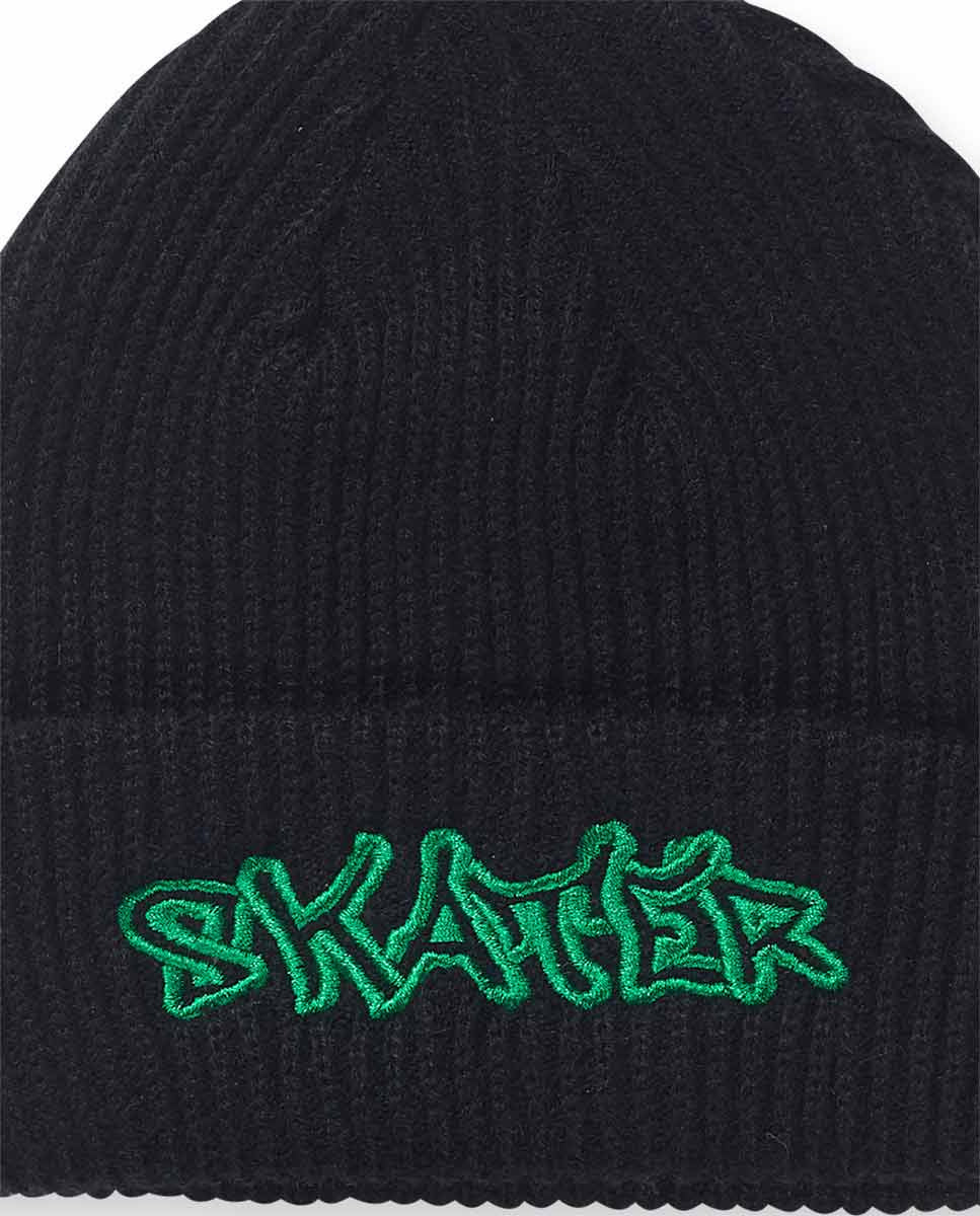 Gorro y bufanda punto negro niño SK8 Park