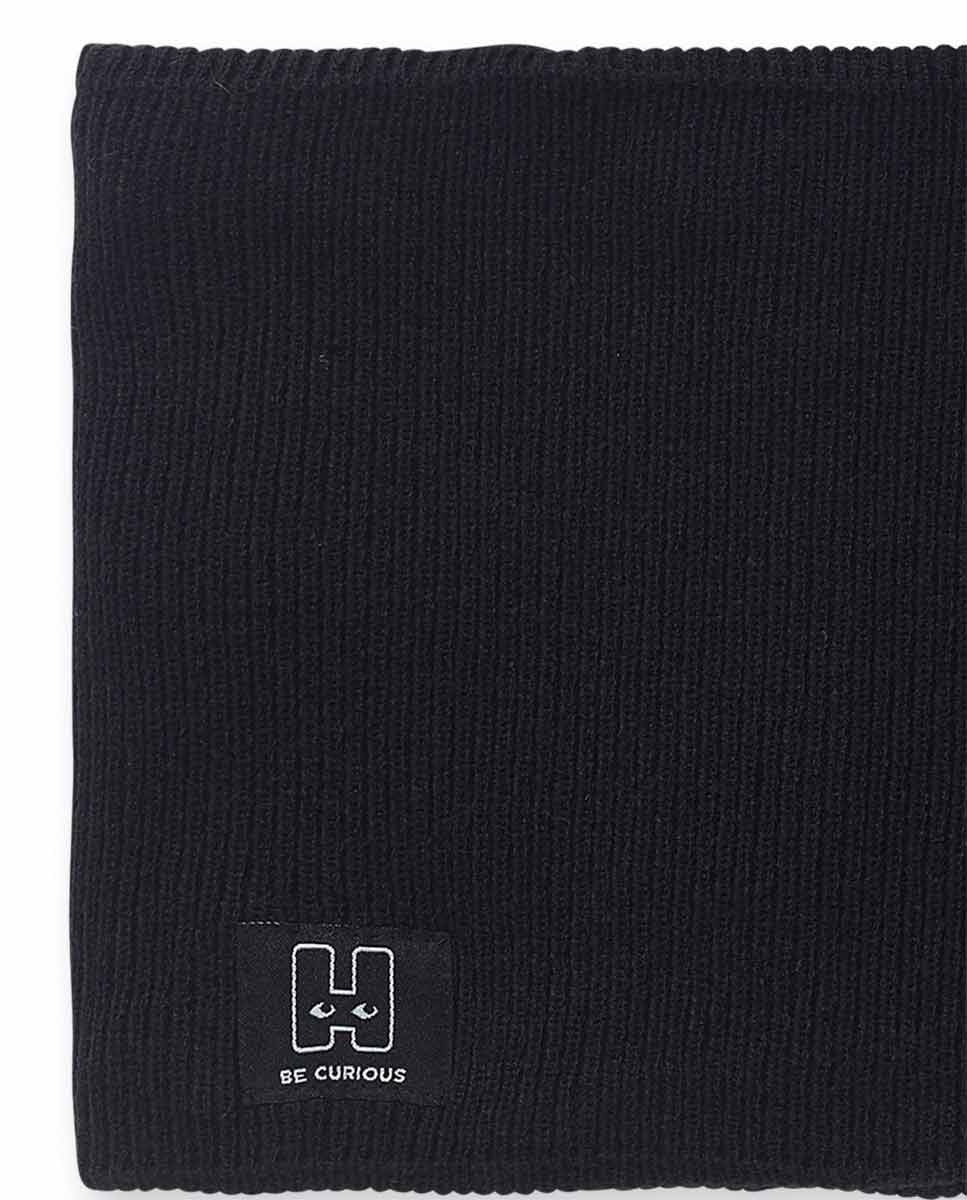 Gorro y bufanda punto negro niño SK8 Park