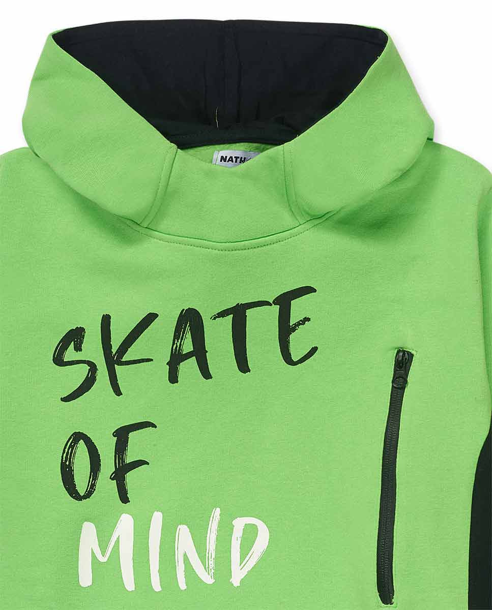 Sudadera punto verde niño SK8 PARK