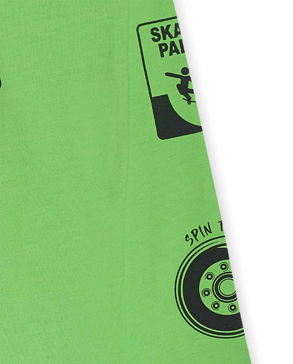 Camiseta punto verde niño SK8 Park