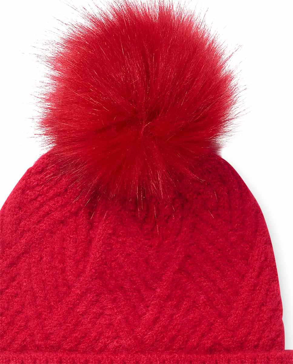 Gorro y bufanda punto roja niña Starlight