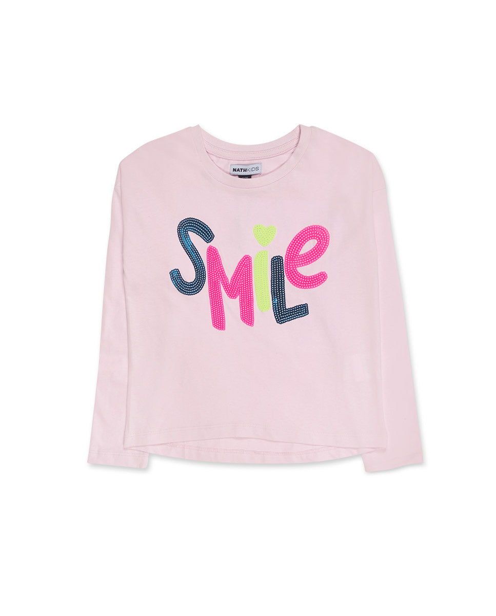 Camiseta punto rosa niña The Happy World