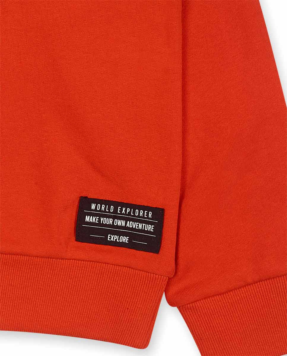 Sudadera punto naranja niño Try New Path
